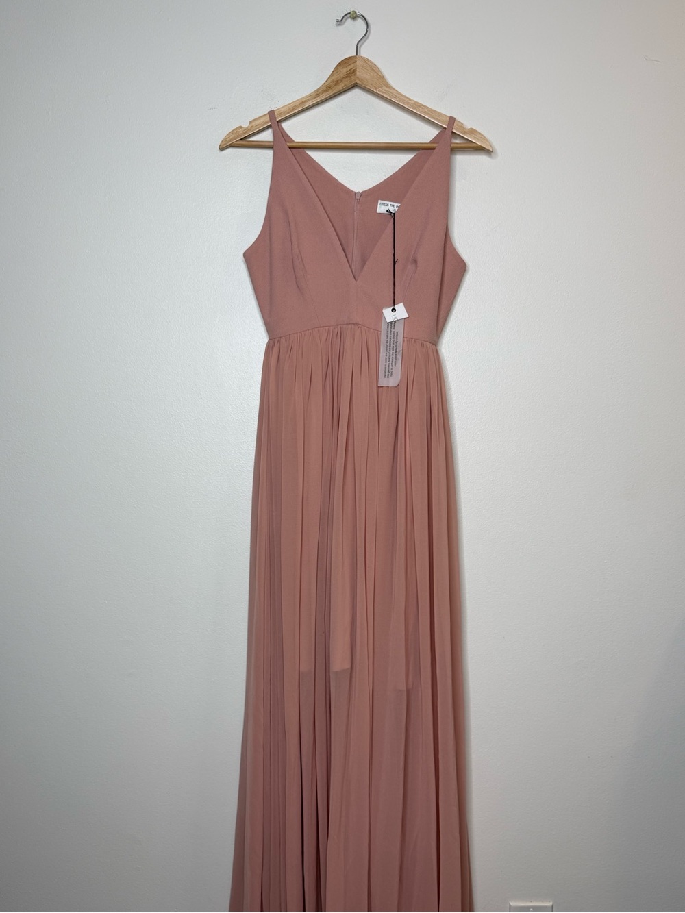 New Dress The Population Bridal V-Neck Sleeveless chiffon Skirt Maxi Dress pink